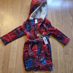 Kidtopia Toddler Hooded Bath Robe – Size 4T (New with Tags)