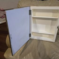 A Recessed Mirror Medicine Cabinet Wall Insert Bathroom.  