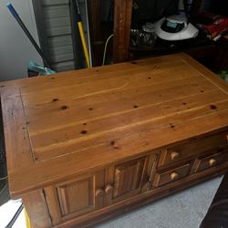 Wood Coffee Table With Storage 