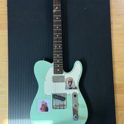 Fender American Performer Telecaster Hum With Rosewood Fretboard 2019-2021 Satin Surf Green