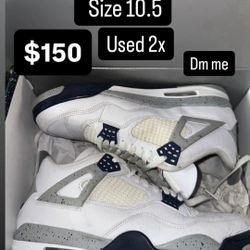 Jordan 4 Midnight Navy Blue Size 10.5