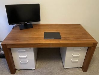 Poppin White 3-Drawer Locking File Cabinet (x2)