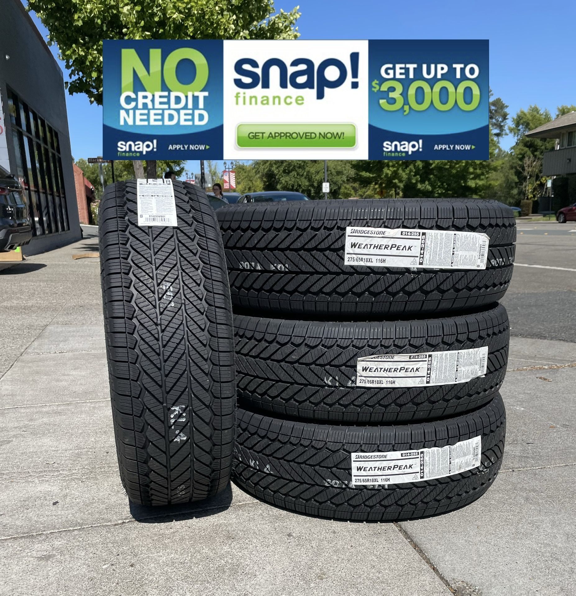 275-65-18 Bridgestone Tires 39$ Down Payment Only