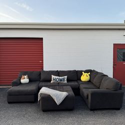 Dark gray Ashley Sectional Couch Sofa