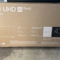 LG UHD AI THINQ 43” Flat Screen