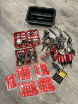 Pluming stuff, drill bits, hole saws, bit Kit, drill bits and more new and used $100 for all or will sell separately for more.