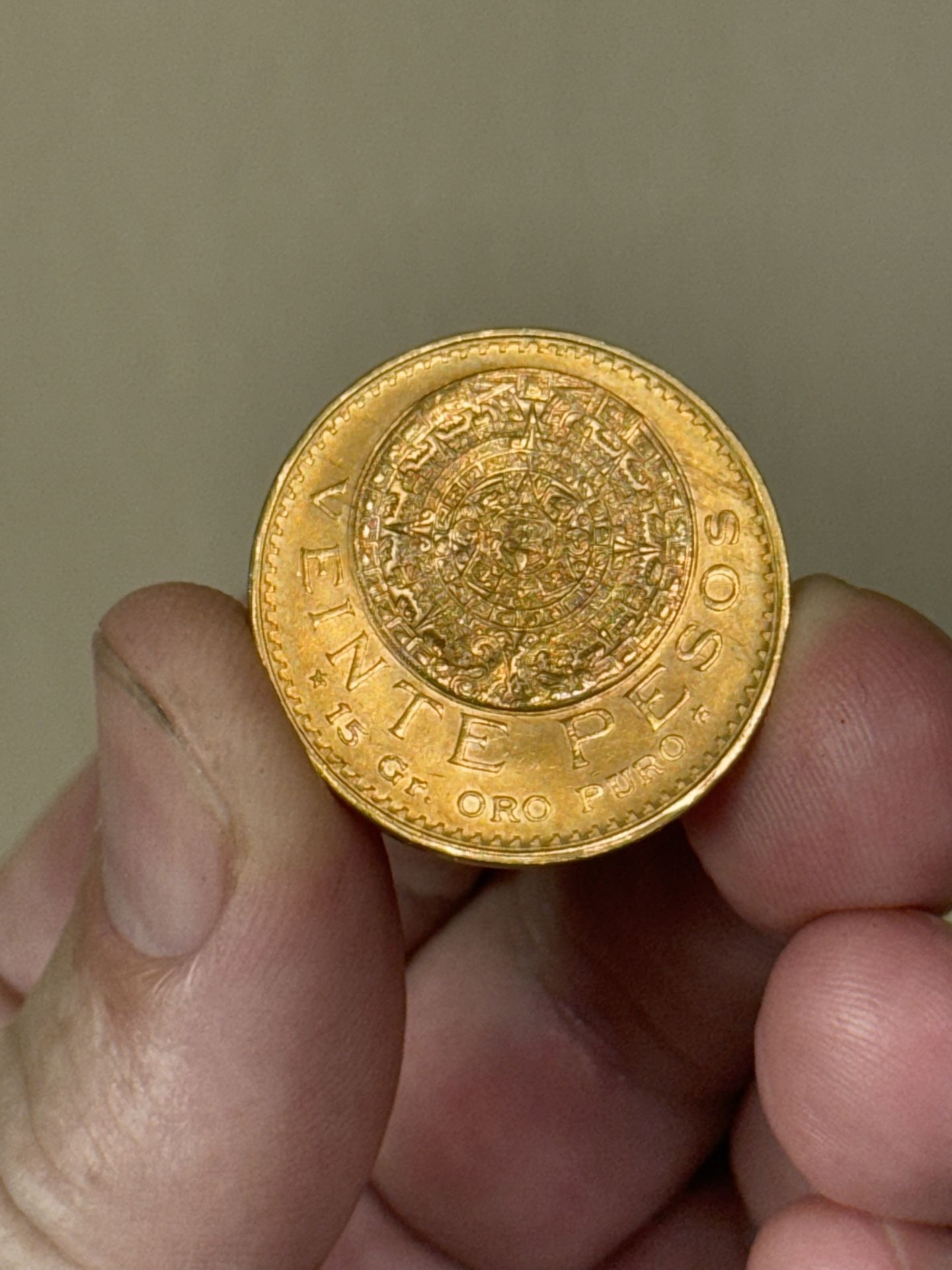 1959 Veinte Gold Pesos Mint Condition ! 