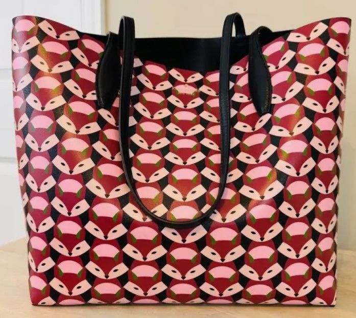 Kate Spade New York Out Of The Woods Heidi’s Large Reversible Tote (fox/black)