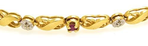 Topaz, Diamond, & 14kt Gold Bracelet