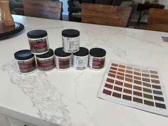 Semi transparent, wood stain/sealant samples