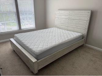 Queen Size Bed Frame with Queen Mattress