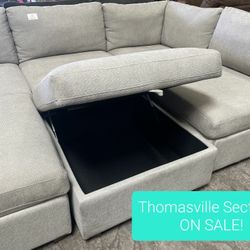 Gray Modular Sectional Couch Sofa With Storage 