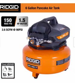 RIDGID 6 Gallon Pancake Air Compressor