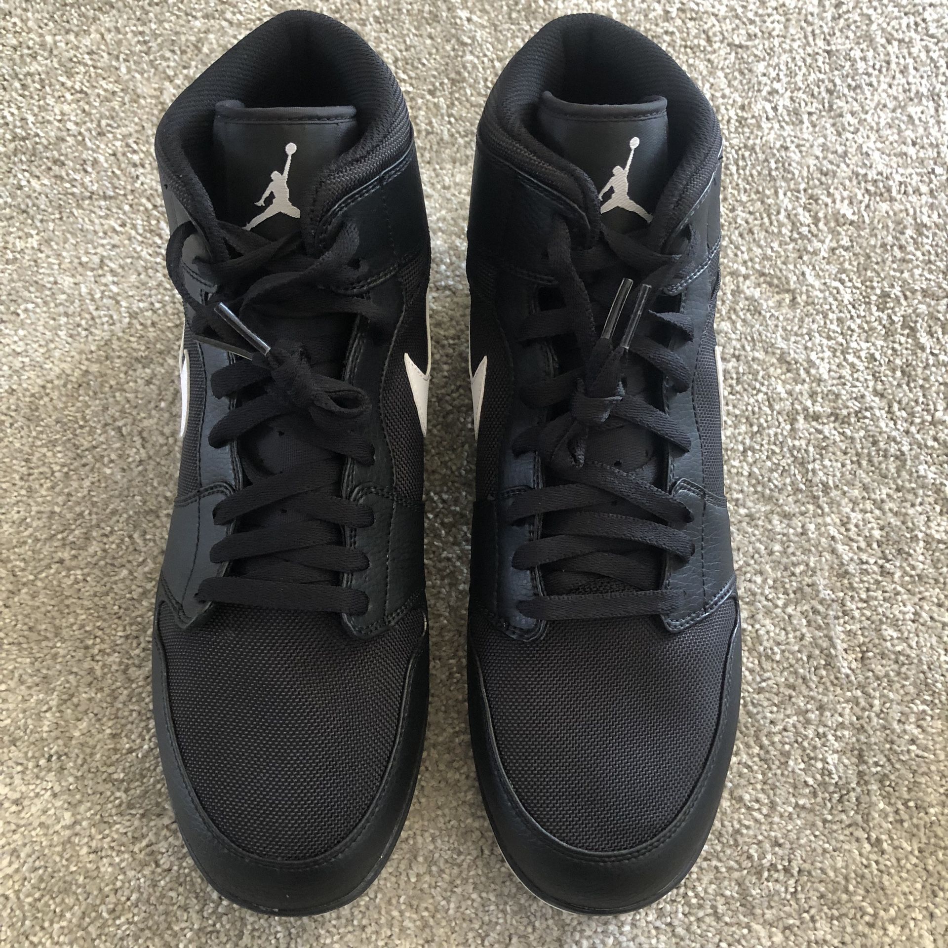 all black jordan 1 cleats