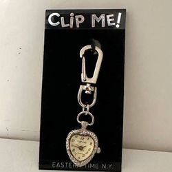 Clip Me Heart Watch Keychain Charm Easter Time NY
