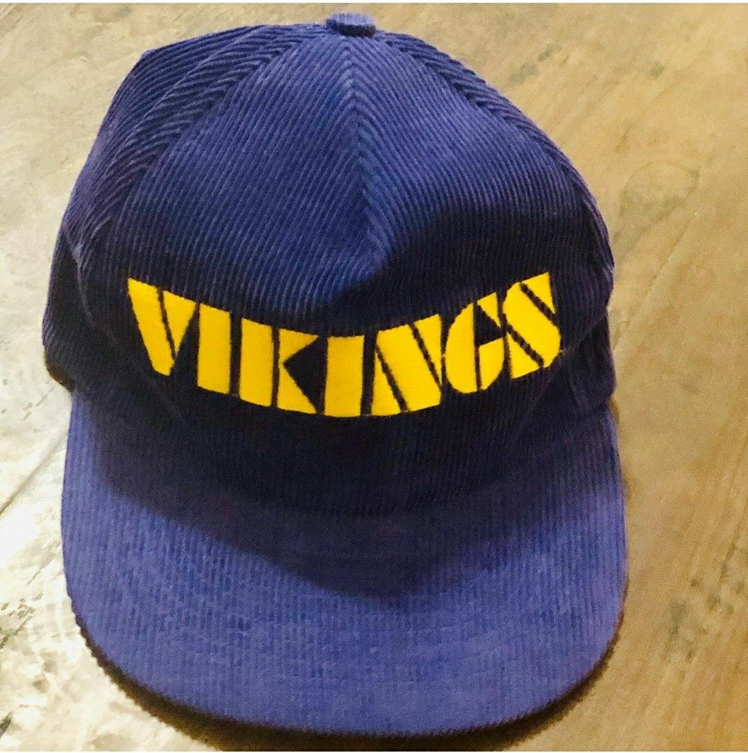 Vikings hat corduroy sharktooth vintage shockwave timberwolves twins