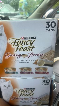 2 boxes of cat food