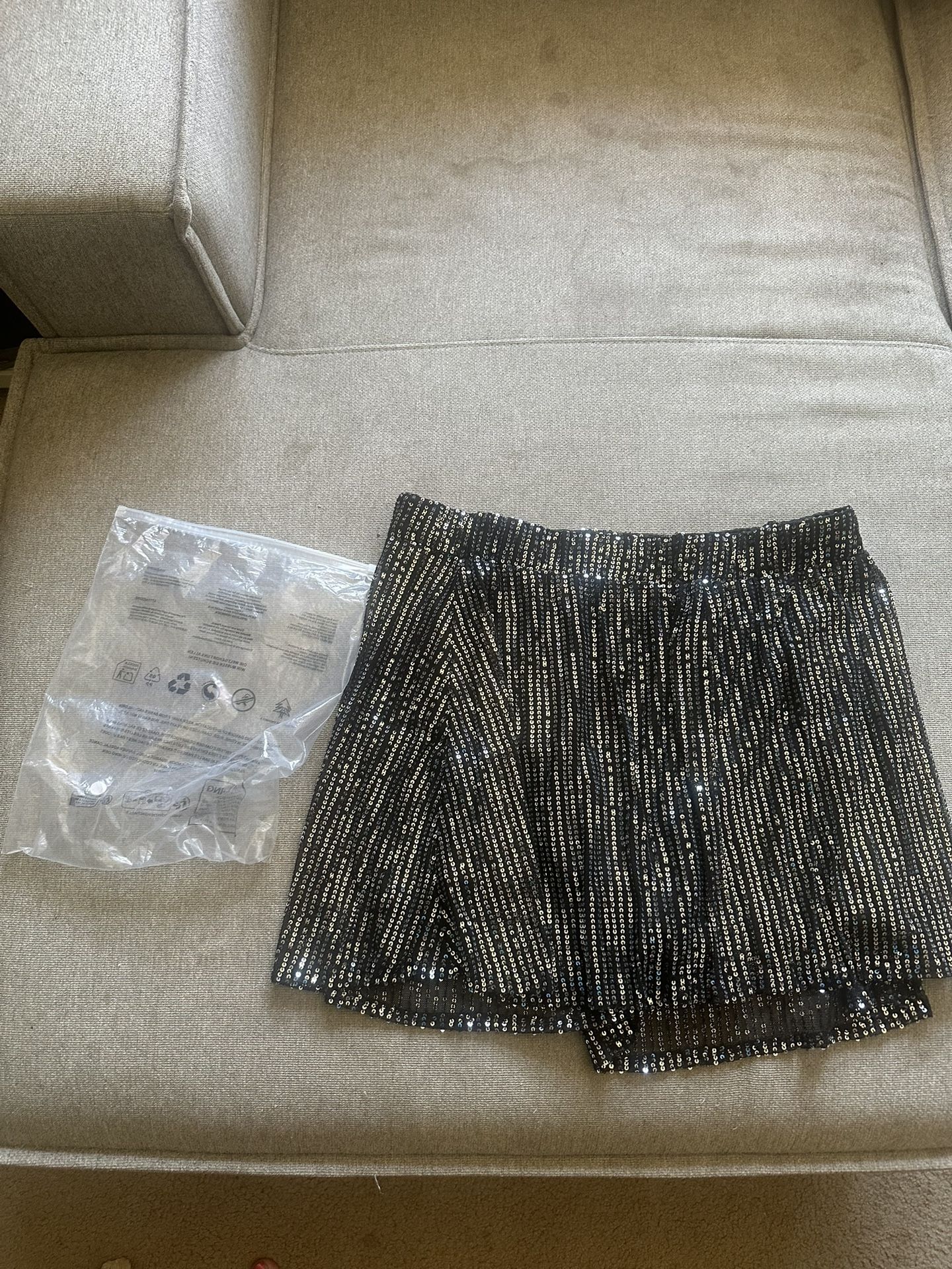 Black Sequin Shorts