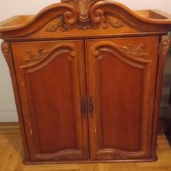 Antique Wooden Armoire Cabinet