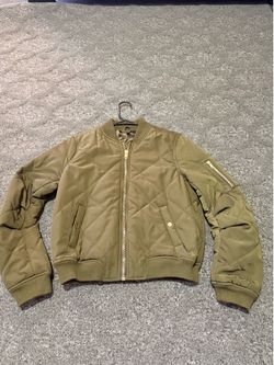 Women’s olive green bomber jacket size Large