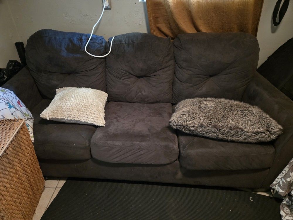 love seat and sofa