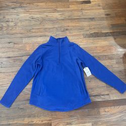 Blue Classic Quarter Zip Sweater