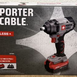 Porter Cable Impact Wrench Kit 1/2 In with Battery and Charger