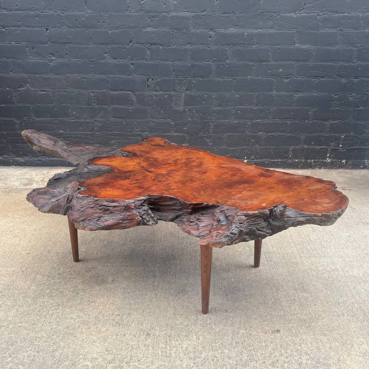 Vintage Mid-Century Modern Free-Form Live Edge Coffee Table, c.1960’s - Delivery Available