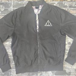 Harry Potter Deathly Hallows Bomber Jacket – Women’s Small – Brand New