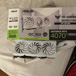 ASUS TUF RTX 4070 Ti SUPER OC – BTF Edition (White) – Like New  ( Offers available )