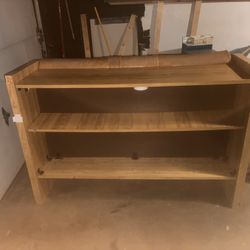 Wooden Bar With 4 Bar stools 