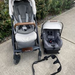 Nuna Stroller and Car seat Color: white