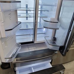 Stainless French 4-door Cooling And Freezing With Warranty 