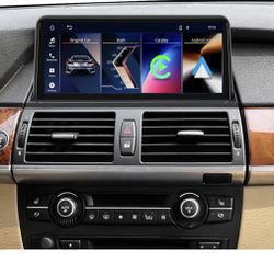 10.25" Linux CarPlay Radio for BMW X5 E70/ X6 E71 (2011-2013) CIC System ONLY ,Wireless Android Auto Mirroring, 1920x720 Display Touch Screen Upgrade,