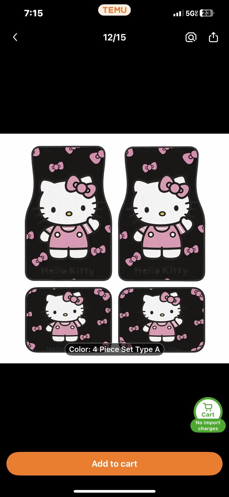 4piece Car Mat Set