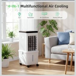 Portable Air Conditioners, Swamp Cooler with 4 Wind Modes,