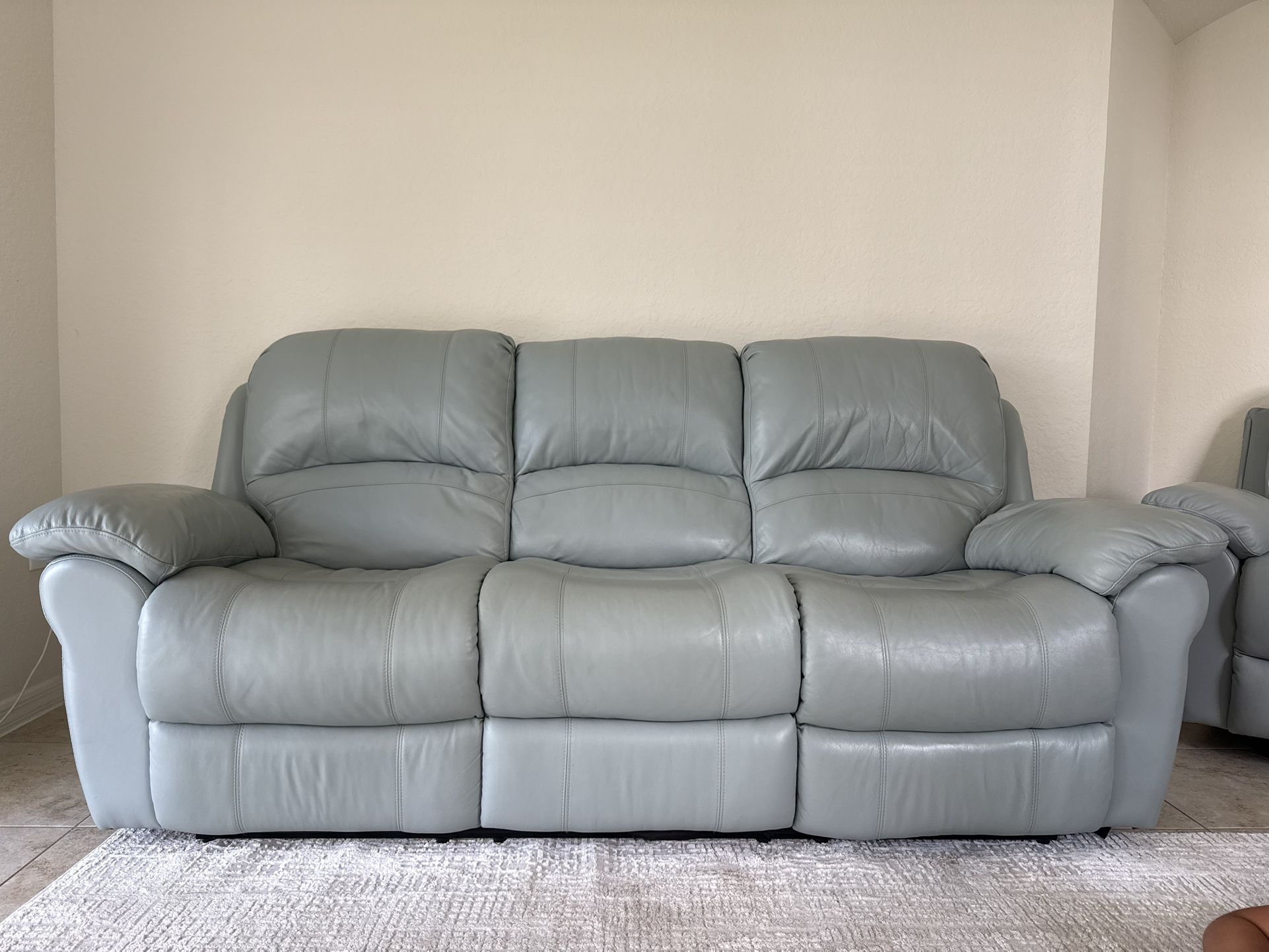 Leather sofa & Chair