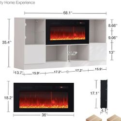 New,TV stand With Fireplace(already Assembled 