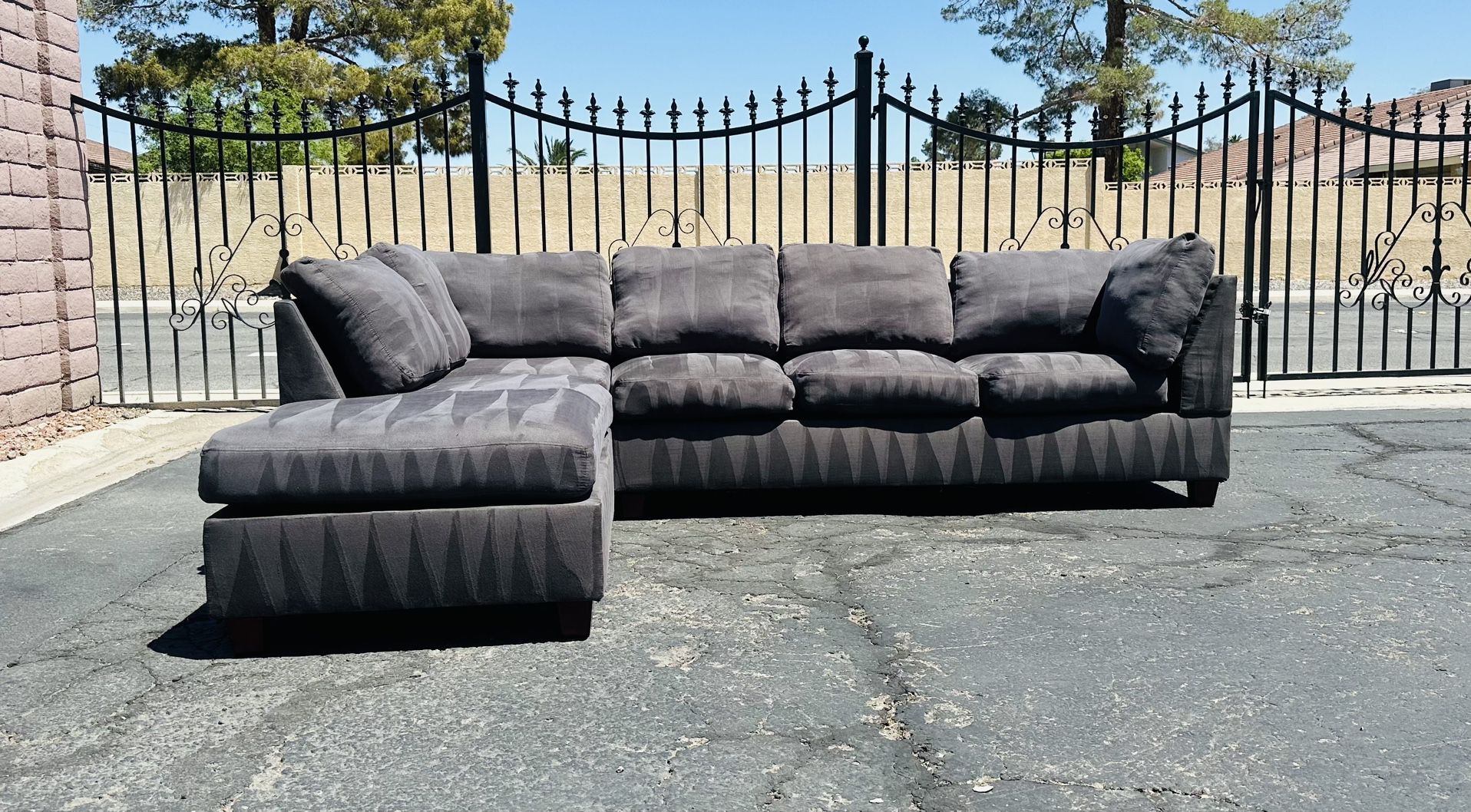 Gray Sectional Couch Sofa With Chaise 