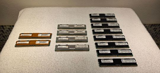 14 IBM Server RAM 13GB Total DDR2 PC2-5300F FB-DIMM ECC 1GB 512MB