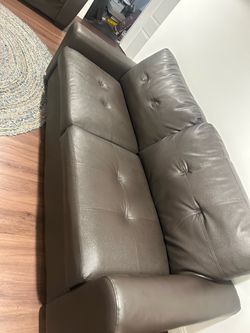 Brown Leather Sofa