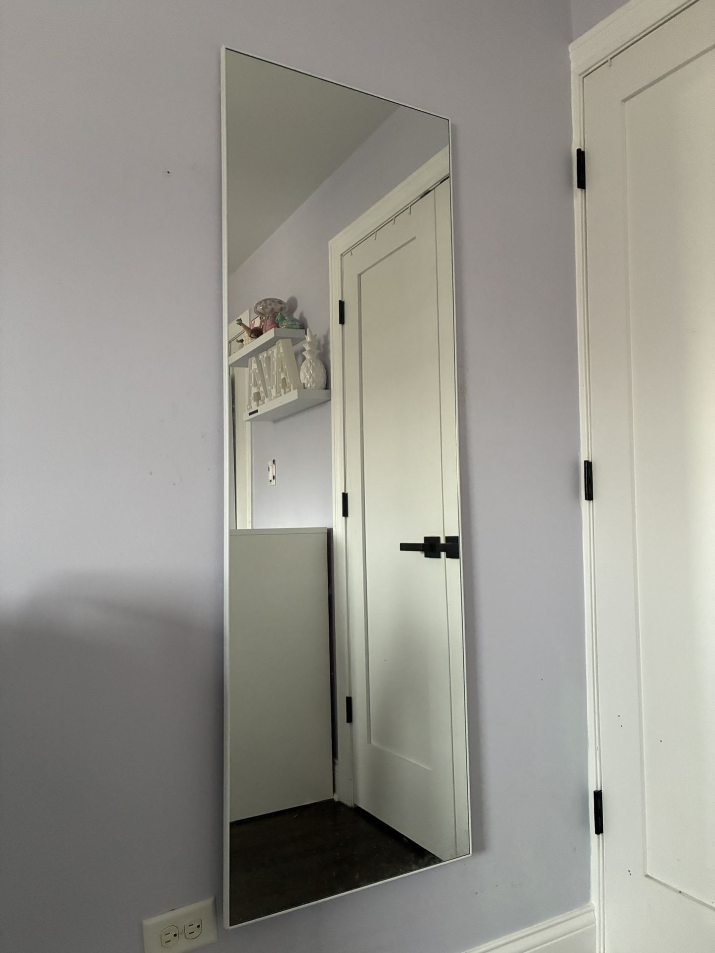 CB2 Oversized White Floor Mirror
