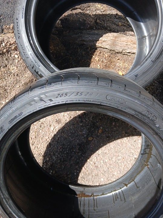 (×2) 265 35 ZR19 and (x2 335/30 ZR 20 in Michelin Pilot Sport Tires