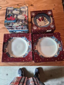 Debbie Mumm Snowman Dishes