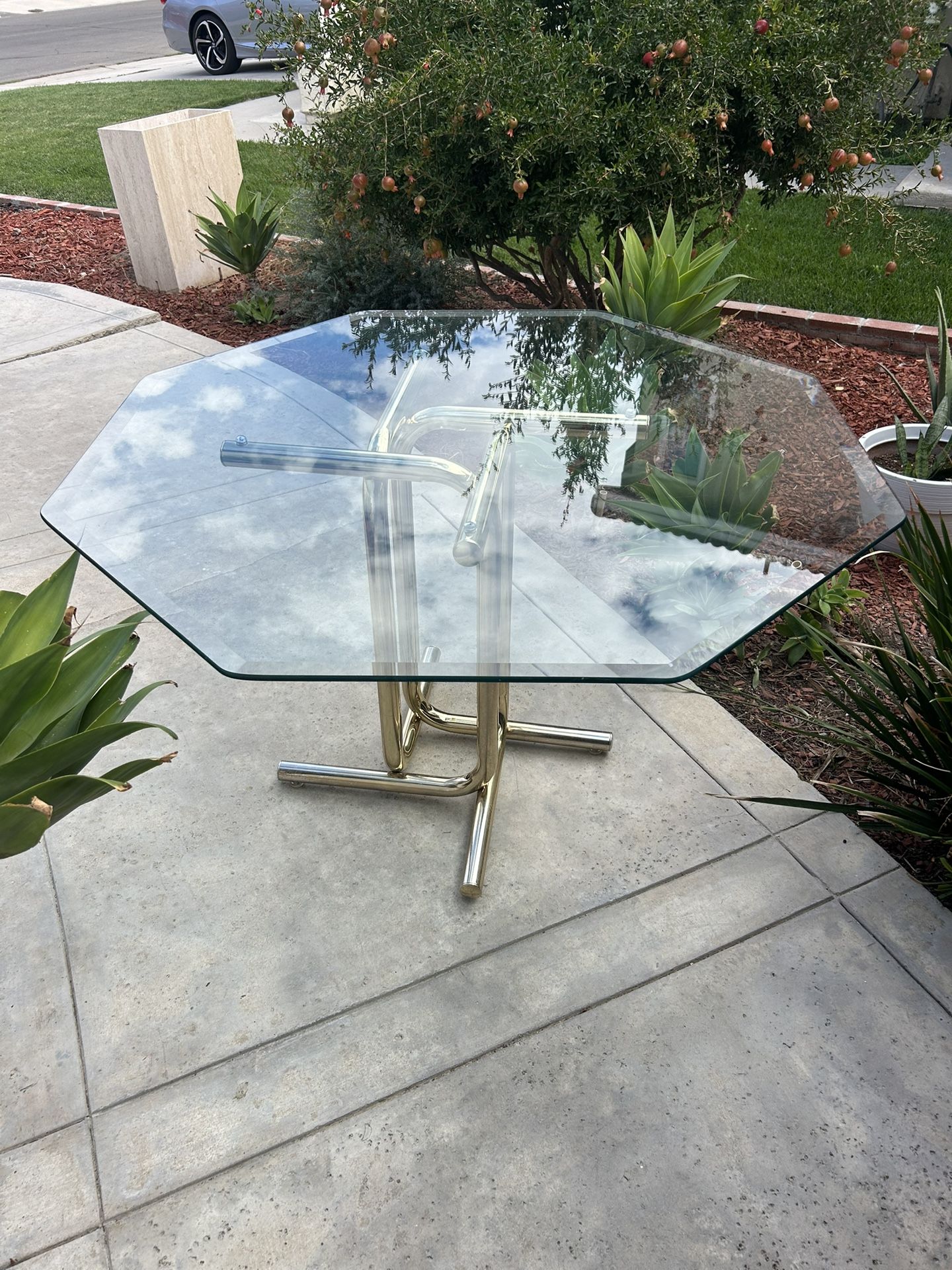 Metal And Glass Table