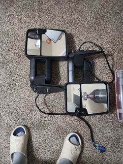 Truck Tow Mirrors Pair with Wiring