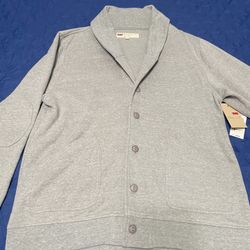  Levi’s Levis Mens Large Sweatshirt Material Sweater Collared  Nike Vans Adidas 501 Jacket Winter Fall Trucker Hollister INC H & M Express Sweatshirt