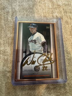 2024 Topps Museum Collection Bronze Ink Framed Will Clark Auto #18/20 SP On Card