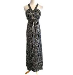 Black And Silver Cut Out Dress