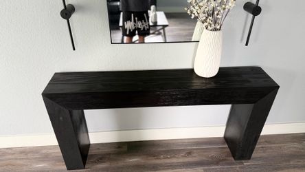 Modern Black Console Table – Like New